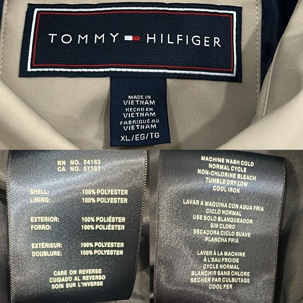 Tommy Hilfiger Heritage Single Breasted Belted Trench Coat Beige XL Preppy - Picture 14 of 16